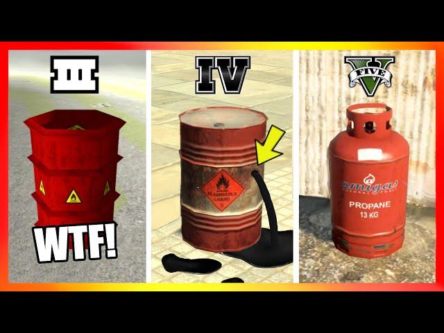 Explosive Barrels LOGIC in GTA Games! (GTA 3 → GTA 5)