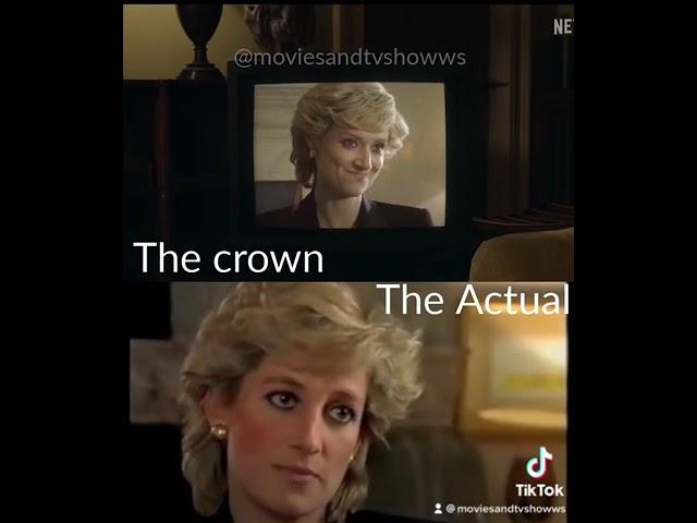 The Princess Diana in the Crown and in reality #panorama #viral #diana #princessdiana #netflix #fpy