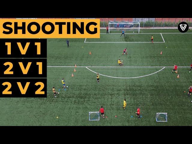 Fun Finishing Games | Shooting - 1V1 - 2V1 - 2V2 | Soccer Drills - Football Exercises