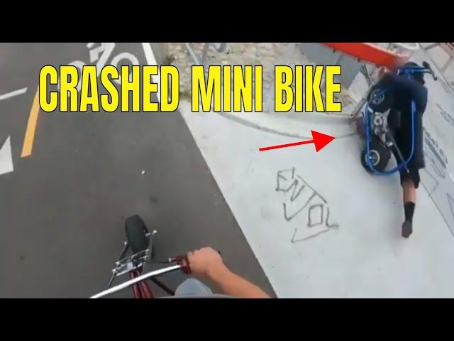 MINI BIKE CRASH BROKEN WRIST! All Gas No Brakes ‍️