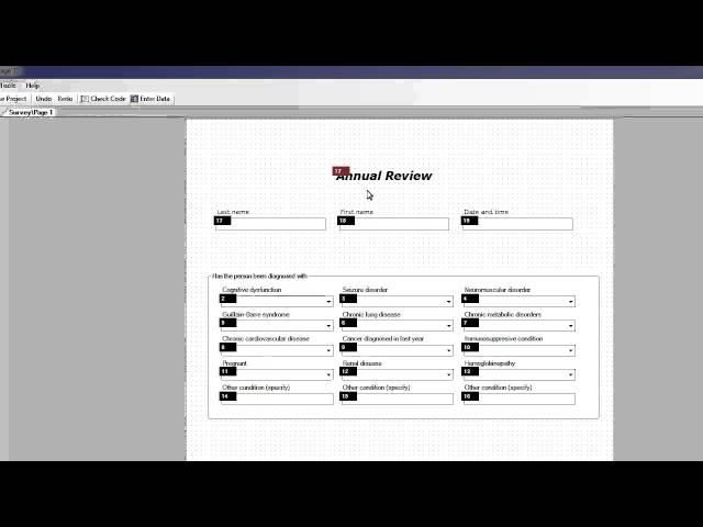 Epi Info 7 Set tab order in a form