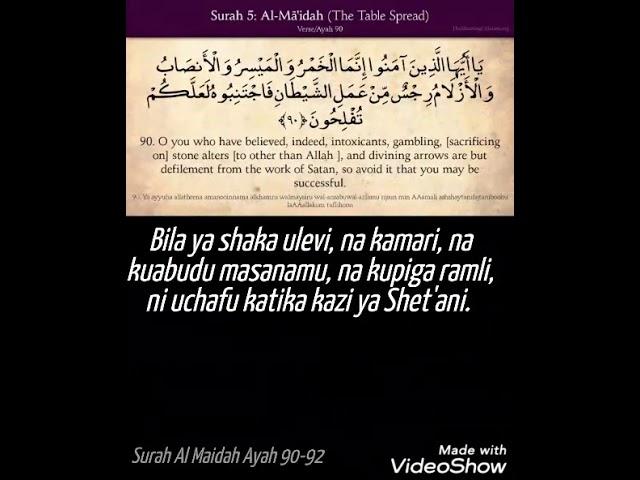 Surah Al Maidah Ayat 90-92