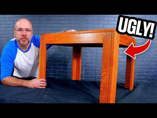 Woodworker turns Goodwill table into modern fine furniture.