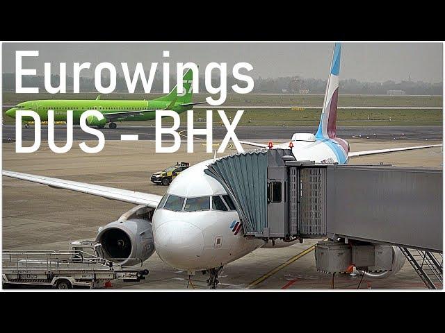 Eurowings Flight Duesseldorf-Birmingham | DUS - BHX | 4K | November 2018