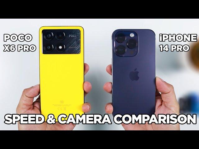 POCO X6 Pro vs iPhone 14 Pro SPEED TEST & CAMERA Comparison | Zeibiz