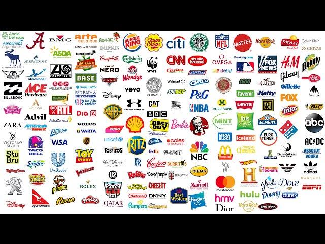 Top 1000 Global BEST Brands LOGO - Best Global Companies 1000 LOGO Ranking A-Z | 4K