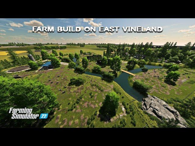 YOU NEVER SAW COW FARM BUILD LIKE THIS in America | East Vineland | Fs22 Timelapse | Part 1