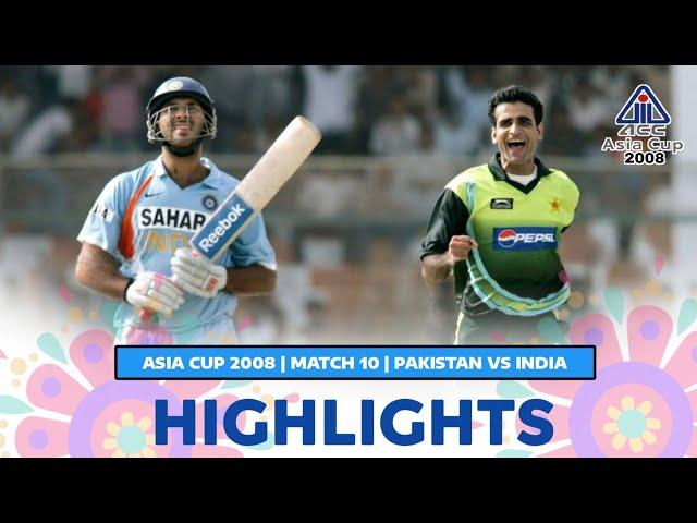 Younis and Misbah help in historical run chase | India vs Pakistan 2008 Asia Cup Highlights