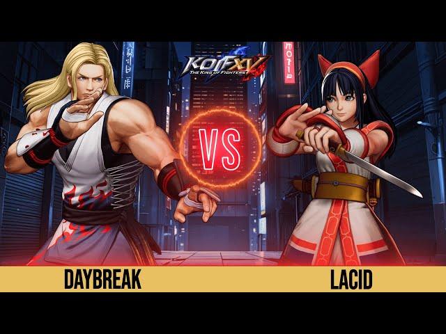 KOFXV Daybreak (Andy/Rock/Ryo) Vs Lacid (Nakoruru/Duo Lon/Chizuru) #kofxv  New Patch