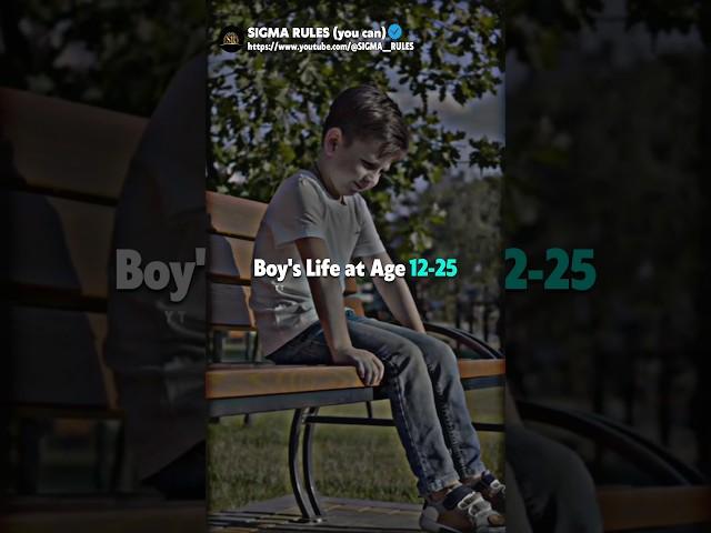 sigma~Boy's Life at Age 12-25 #motivation #attitude #shorts