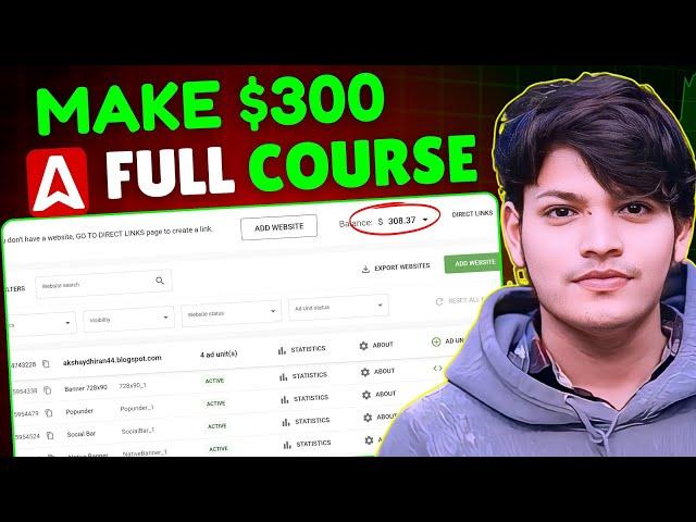 Earn 300$ Adsterra Complete Course 2025 | Adsterra Earning Tricks - Accordingyt