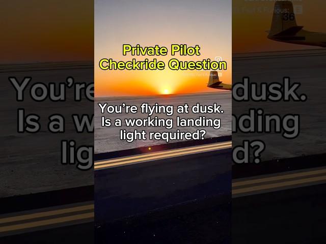 Flying at dusk? Landing light only required if for hire—but nav/anticollision lights = must. #pilot