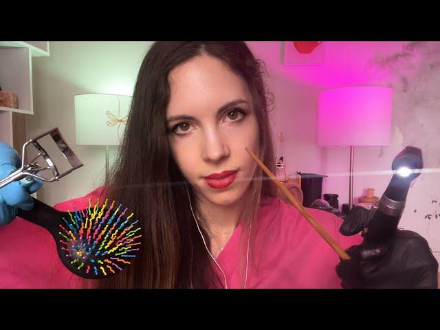 Fast & Aggressive ASMR - Ear Cleaning, Scalp Check, Doing Your Makeup