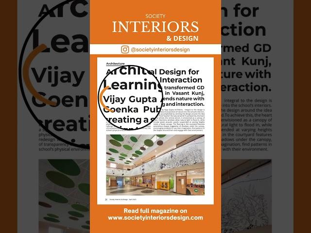 Check out Society Interiors & Design - April 2025 Magazine Featuring Vijay Gupta Architects