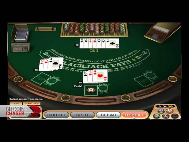 TetraPlay Bitcoin Casino Blackjack – BitcoinChaser shows how to play card games for btc