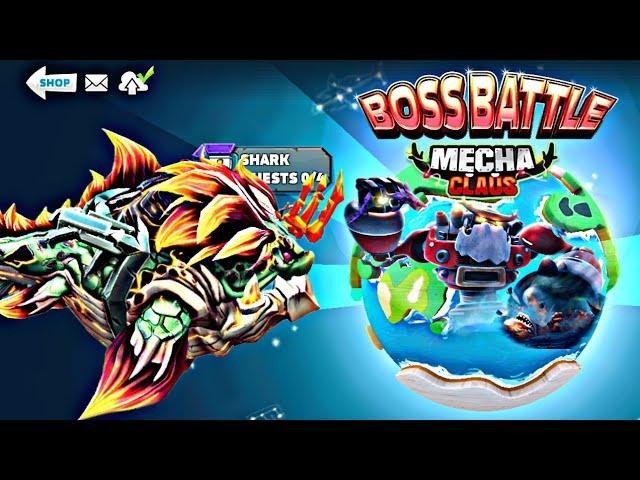 New Mecha Claus Vs Mighty Matriarch - Hungry Shark World All Sharks Unlocked & New Boss Vs Cosmic