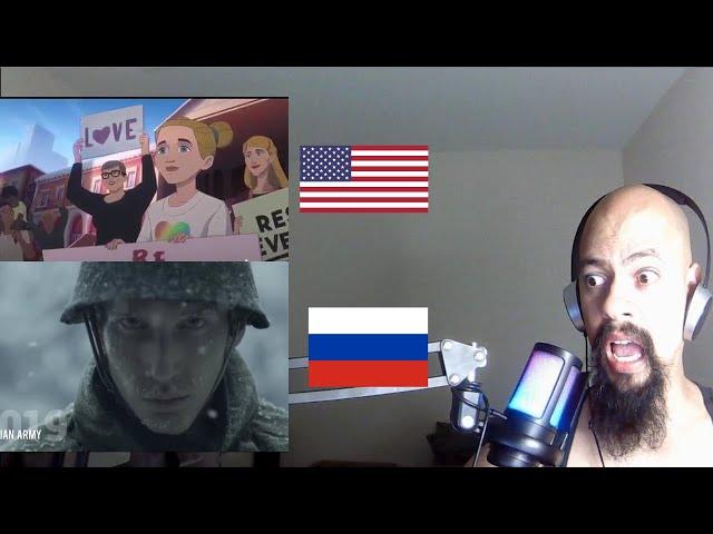 First Time Reacting to АМЕРИКАНЦА на армию России и США