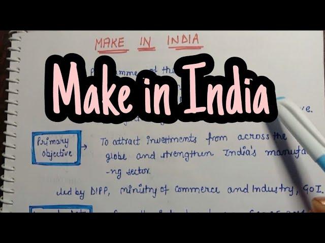 Make in India // Government Initiative // Indian Economy // An Aspirant!! //