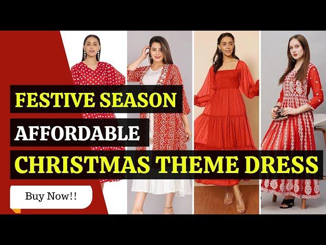 Trending & Affordable Christmas Theme Dress | Festive Season Special 2023 | Blossom Trends