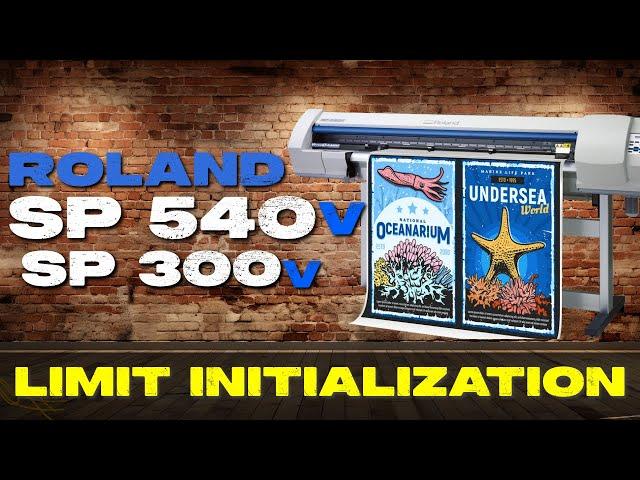 Roland SP 540v 300v Printer cutter Limit Initialization settings in Service mode Limit errors