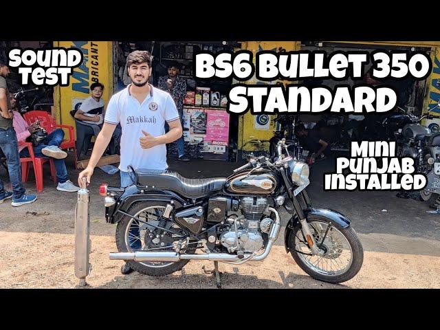 Installing SHORT PUNJAB (Mini Punjab) on BS6 BULLET 350 STANDARD | Flyby! Sound Test | #MxK