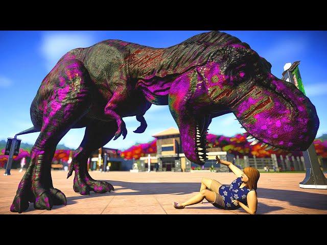 DINOSAURS FIGHTING COMPLICATION OF AC GAMING - RED T REX vs GREEN SPINOSAURUS, ALLOSAURUS and I-REX