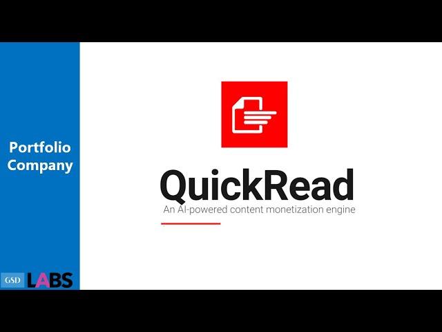 QuickRead GSD Labs Demo Day Cohort 3