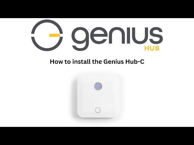 How to install the Genius Hub-C