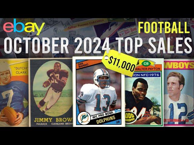 TOP 25 Highest Selling Vintage Football Cards on eBay | October 2024