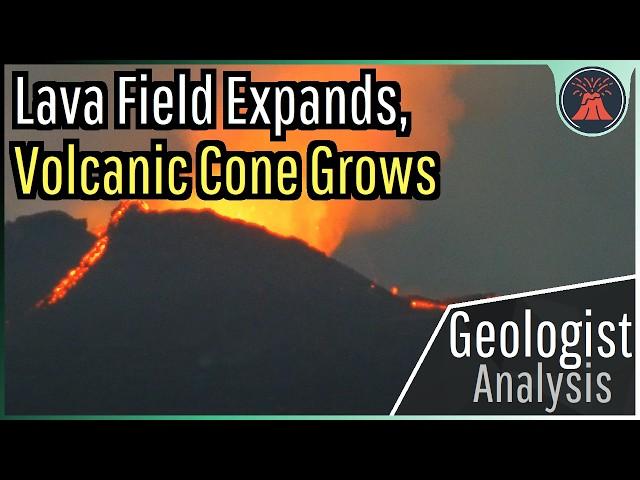 Iceland Volcano Eruption Update; Lava Field Expands, Volcanic Cone Grows