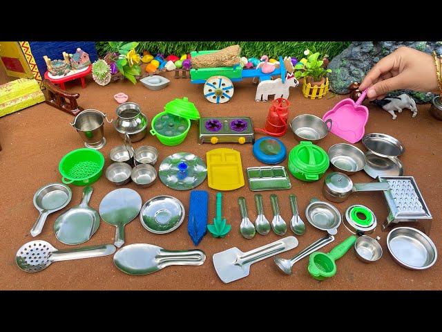 DIY Unboxing Mini New Kitchen Set l Miniature Real Cooking Set l Miniature Kitchen Kit l #kitchenset