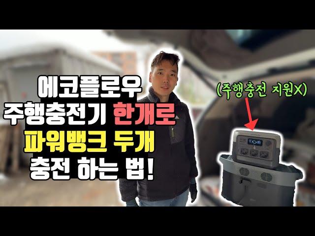 차박전기 충전시 주의사항️┃에코플로우 3종 콜라보┃카니발 주행충전기