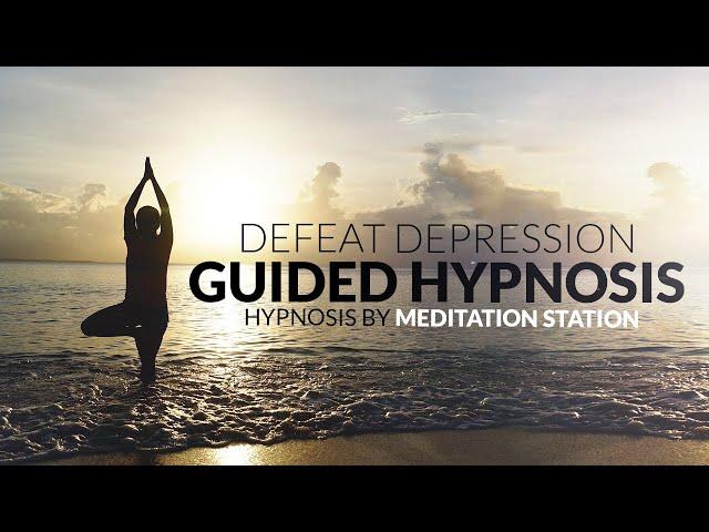 "Defeat Depression" Guided Sleep Hypnosis with Rain | Meditaiton Station