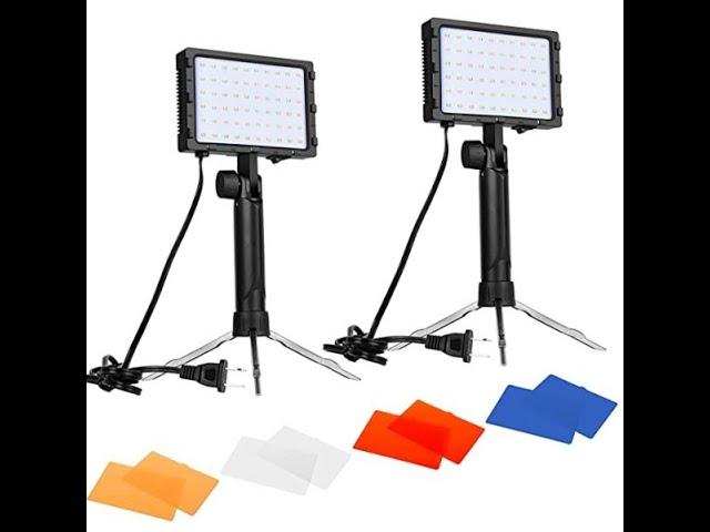 Emart 60 LED Continuous Portable Photography Lighting Kit for Table Top Photo Video Studio Light