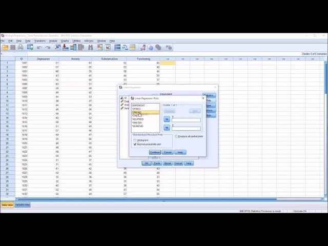 Multiple Linear Regression in SPSS with Assumption Testing