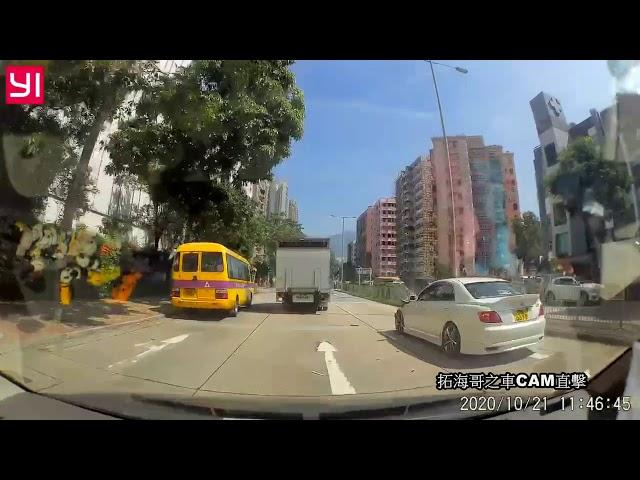 [車CAM直擊] 亞皆老街炮彈飛車 直隊紅的成架摺埋上路人行路食草