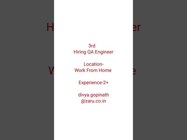 Today's software testing opening Part 1| Thursday | 5 th June 2025 I #jobs #jobalert #softwaretester