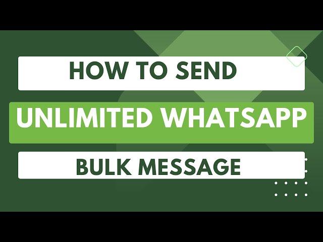 how to send unlimited whatsApp  Bulk message | Best whatsapp bulk sender software marketing 2025