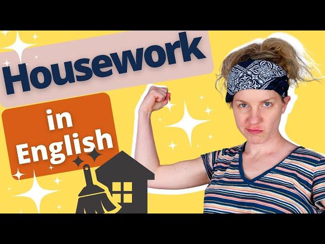 Housework in English | Housekeeping | Doing chores and cleaning around the house | ESL Lesson