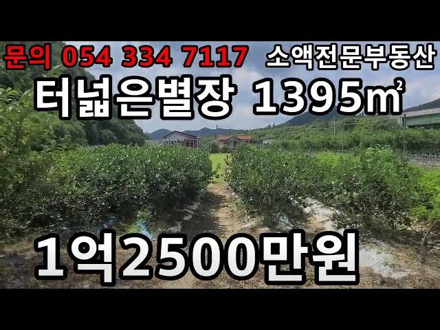 (NO.170) 영천땅 영천부동산 터넓은별장 1395㎡ (422평)  1억2500만원       땅사모TV