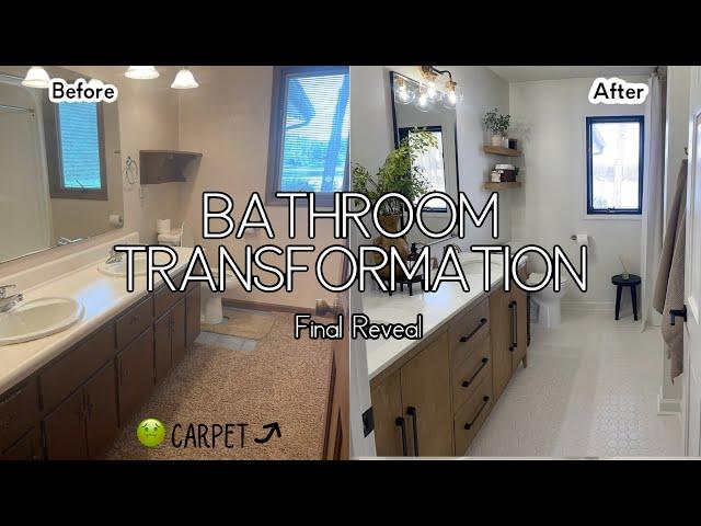 EXTREME BEFORE & AFTER| OUTDATED 70’s BATHROOM MAKEOVER|Final Reveal