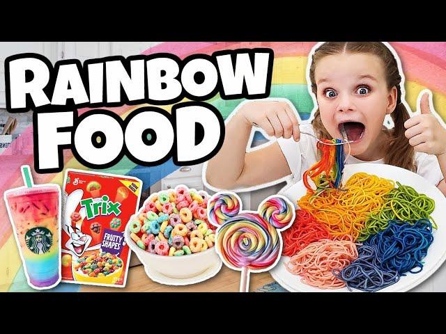 WE ONLY ate RAINBOW food for 24 HOURS!