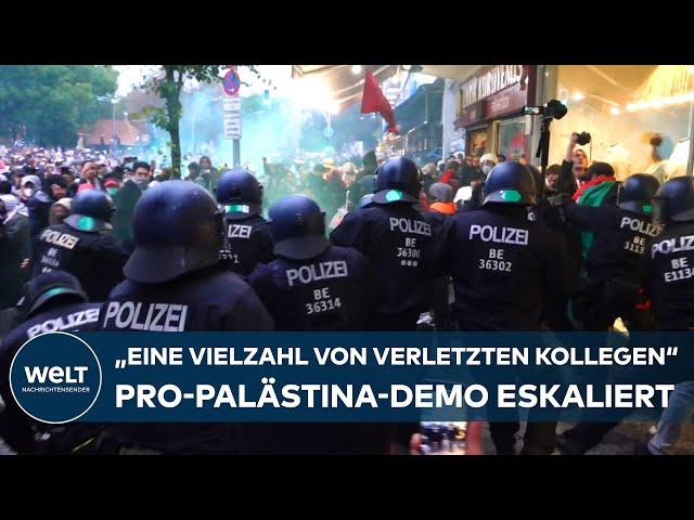 BERLIN: VIOLENT RIOTS at pro-Palestinian demonstration – Israel hatred and anti-Semitic slogans