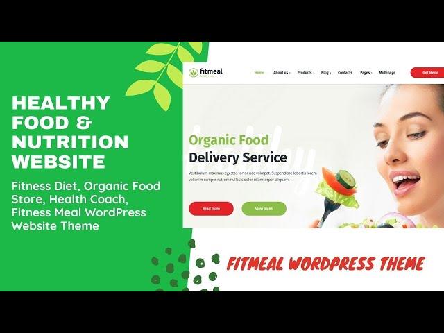 Food Delivery, Diet Nutrition Website | Healthy Food eCommerce Website | Fitmeal WordPress Theme