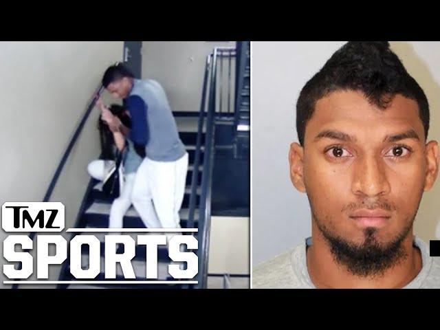 Baseball Player Danry Vasquez Caught Beating Girlfriend On Stadium Surveillance | TMZ Sports