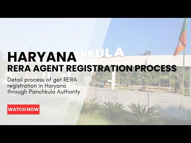 Haryana RERA Agent Registration Process