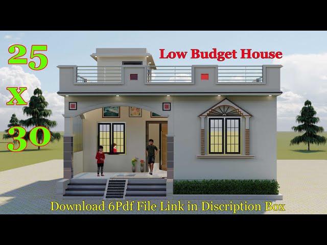 25'x30' House Design II Low Budget House Design For Village And city II 2Bhk House Plan