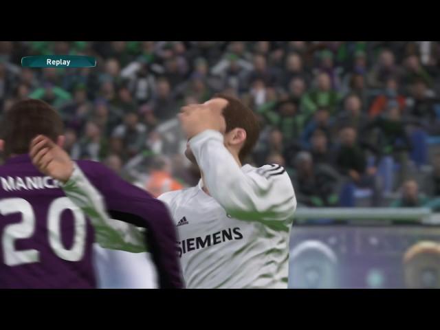PES 2017 Kick in the head simulation and referee gives penalty :)))))