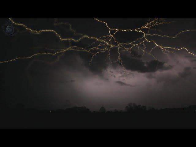  Rolling Thunder Sleep Ambience with Clear Relaxing Sounds of Lightning and Rain Falling on Leaves.