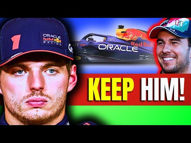 HUGE NEWS As Verstappen Tells Redbull to KEEP PEREZ | F1 NEWS